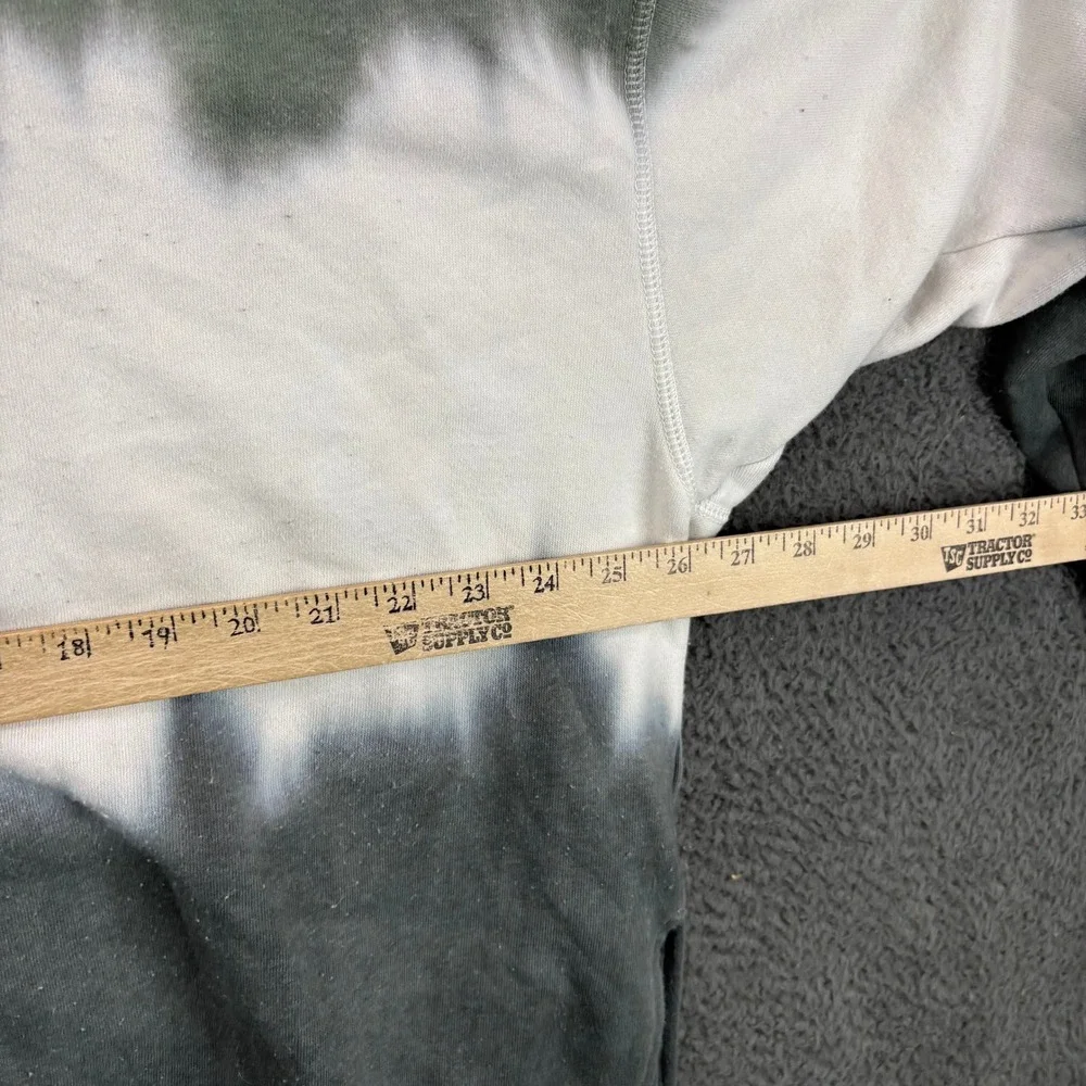 American Eagle Womens M Green Grey White‎ Tie Dye Ombre Crewneck Sweatshirt Soft